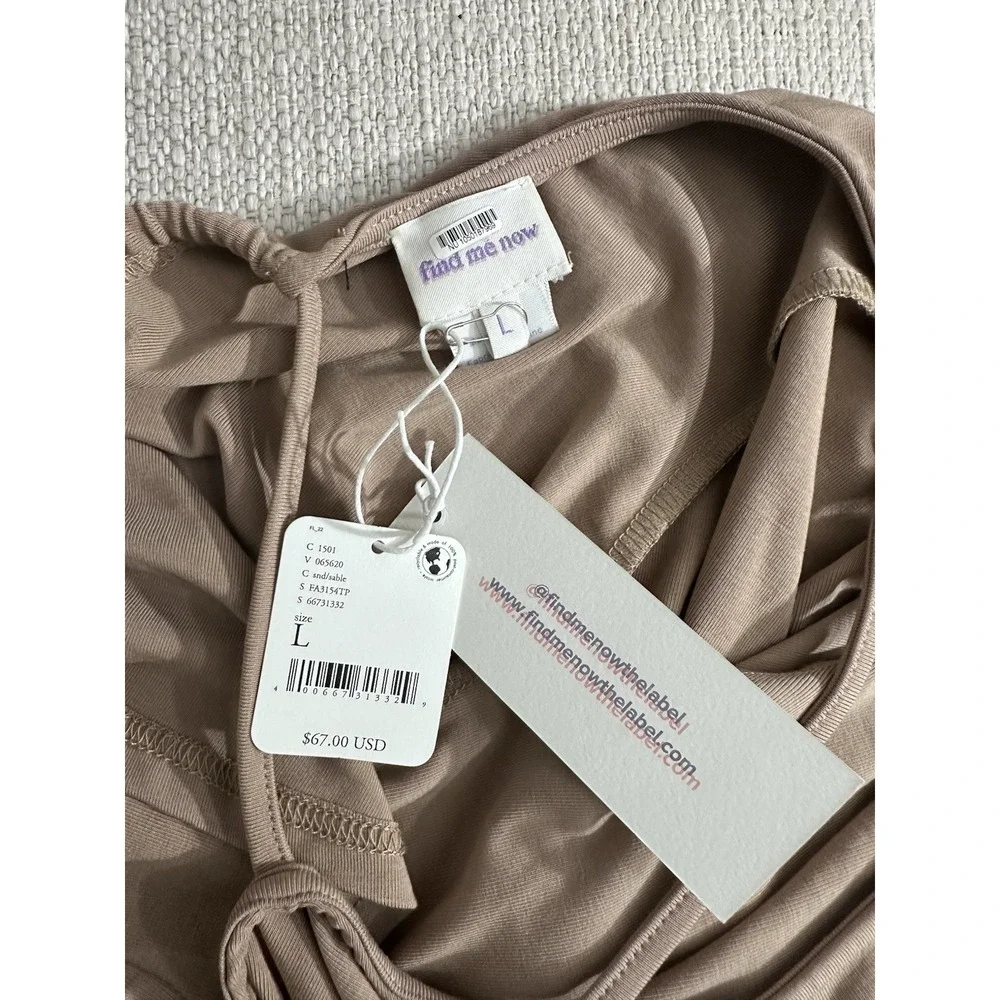 Free People Find Me Now Nikkie Cropped Ruched Tie Top